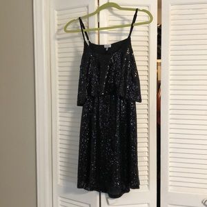 Black blackness sequin dress